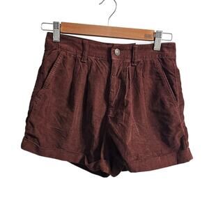 AEO Corduroy Mom Short Rust Orange Size 00 NWT